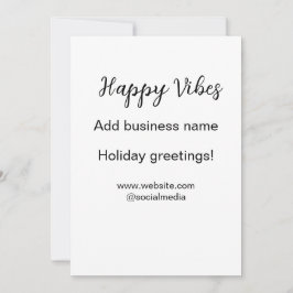 Happy vibes Weihnachtsfeiertage Grußgeschäft Feiertagskarte