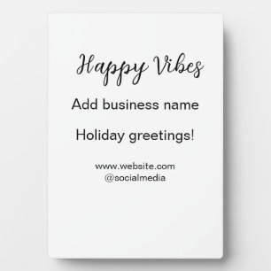 Happy vibes Weihnachtsfeiertage Grußgeschäft Fotoplatte