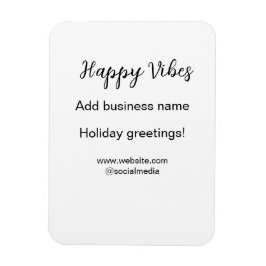 Happy vibes Weihnachtsfeiertage Grußgeschäft Magnet