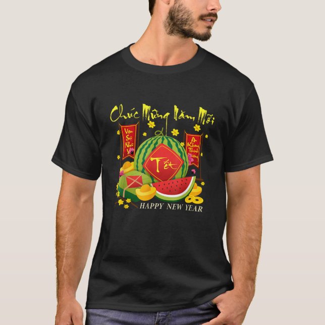 Happy Vietnamese Lunar New Year Wishes Chuc Mung N T-Shirt (Vorderseite)