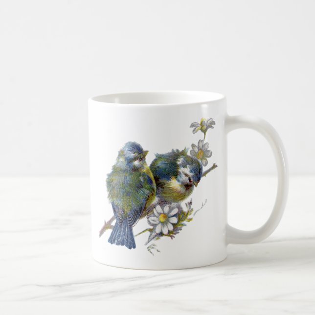 Happy Vintag Birds Kaffeetasse (Rechts)