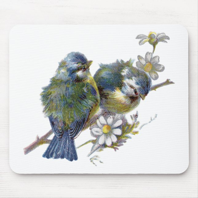 Happy Vintag Birds Mousepad (Vorne)