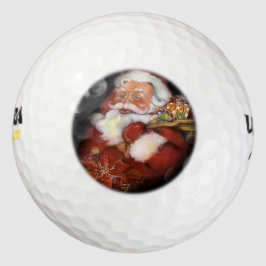 Happy Vintag Santa Claus Golfball