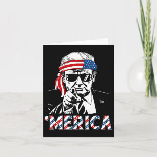 Happy Vintag Trump 4. Juli Patriotische Amerika A Karte