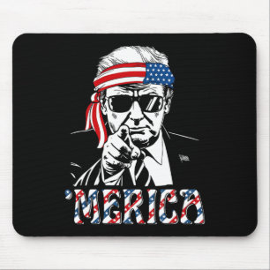 Happy Vintag Trump 4. Juli Patriotische Amerika A Mousepad