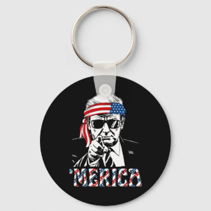 Happy Vintag Trump 4. Juli Patriotische Amerika A Schlüsselanhänger