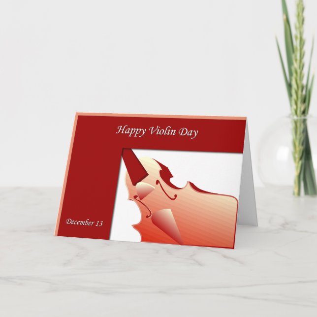 Happy Violin Day Card 13. Dezember Karte (Vorderseite)