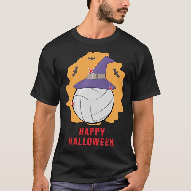 Happy Volleyball Halloween - Funny T-Shirt (Vorderseite)