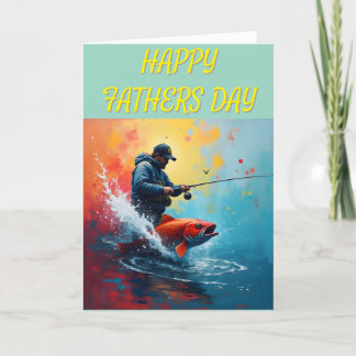 Happy Vthers Day Bass Fishing Sport Dankeskarte