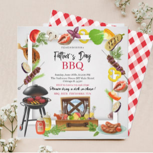 Happy Vthers Day Grillen Aquarell Einladung