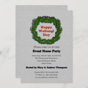 Happy Waitangi Day Fern Neuseeland Einladung