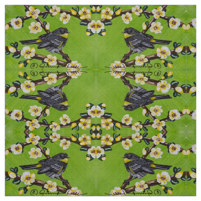 Happy Warbler Stoff (Muster)