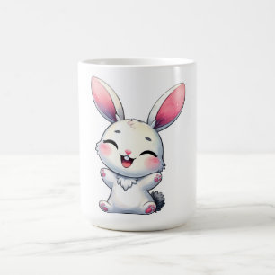 Happy Watercolor Bunny Kaffeetasse