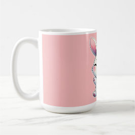 Happy Watercolor Bunny Kaffeetasse