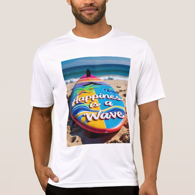 Happy Wave Surfboard T-Shirt (Vorderseite)