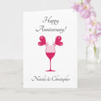 Happy Wedding Anniversary Butterfells Weinglas