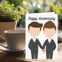 Happy Wedding Anniversary Gay Men Couple