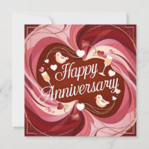 Happy Wedding Anniversary Karten Elegant