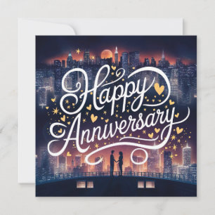 Happy Wedding Anniversary Karten Elegant