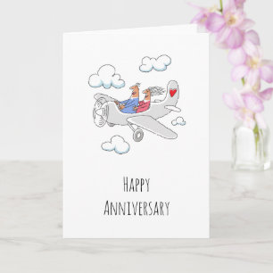 Happy Wedding Anniversary Red Heart Verheirateten Karte