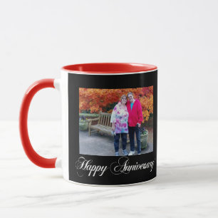 Happy Wedding Anniversary Template Foto Tasse