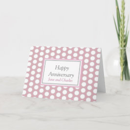 Happy Wedding Anniversary weiße Perlkarte Karte
