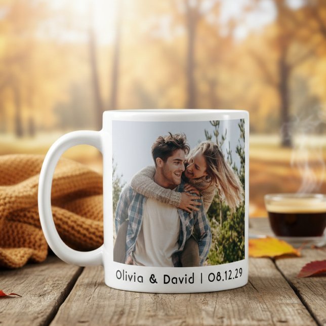 Happy Wedding Couple Photo Kaffeetasse (Von Creator hochgeladen)