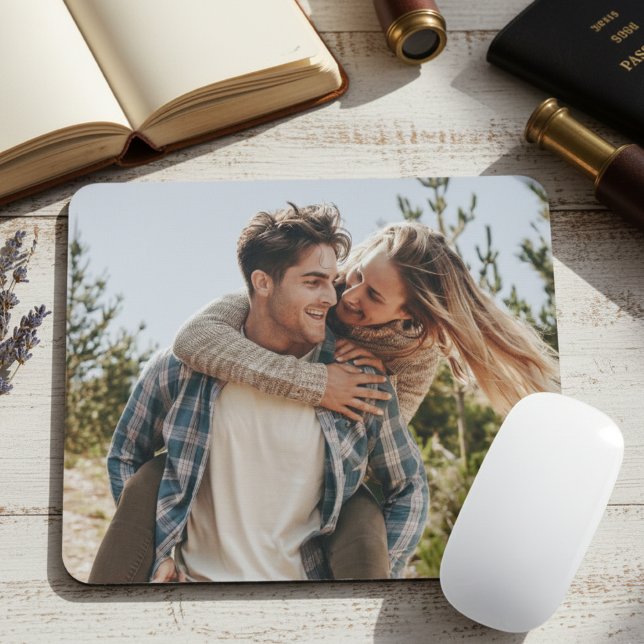Happy Wedding Couple Photo Mousepad (Von Creator hochgeladen)