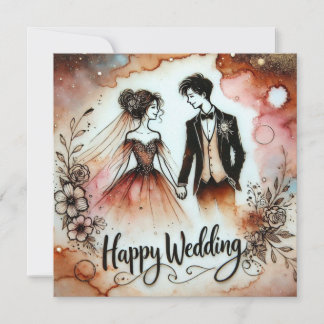 Happy Wedding Day Karte