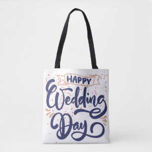 Happy Wedding Day Tote Bag - Romantisches Geschenk