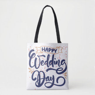 Happy Wedding Day Tote Bag - Romantisches Geschenk