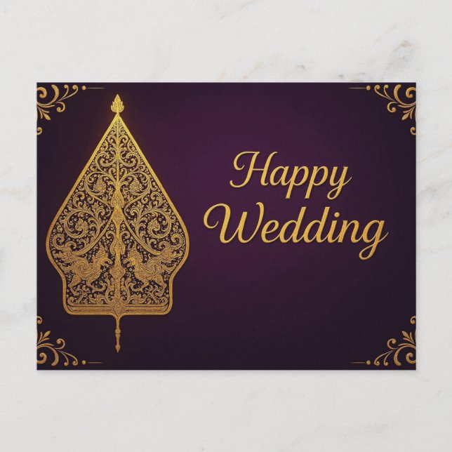 Happy Wedding Greeting Cards  Postkarte (Vorderseite)