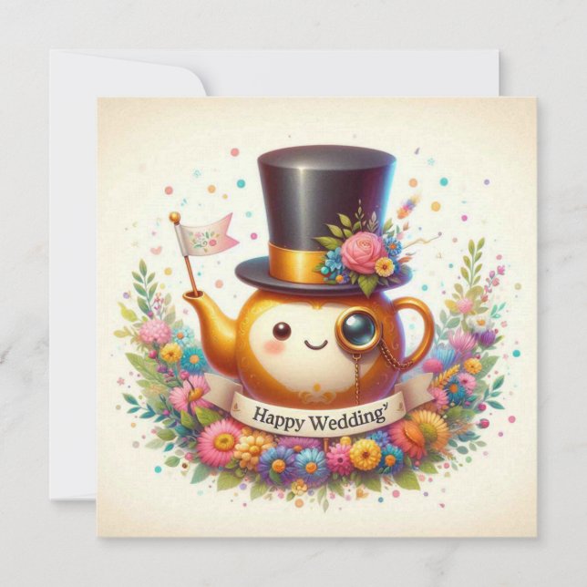Happy Wedding Grußkarten Feiertagskarte (Vorderseite)