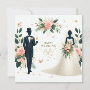 Happy Wedding Grußkarten Feiertagskarte