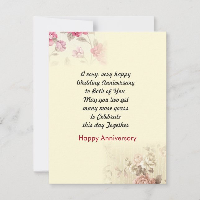 Happy Wedding Jubiläum Einladung (Vorderseite)