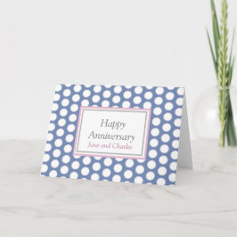 Happy Wedding Jubiläum Weiß & Marinebarte Karte