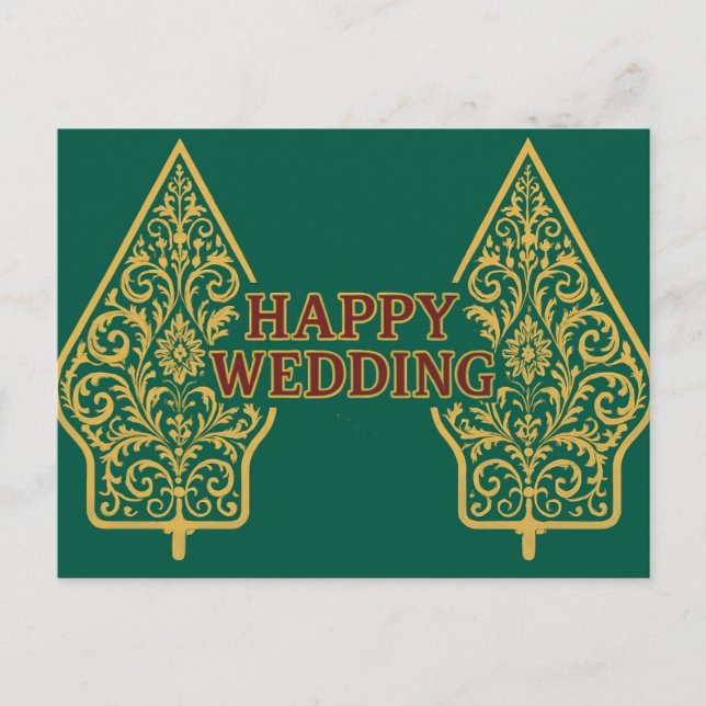 Happy Wedding Postcards  Postkarte (Vorderseite)