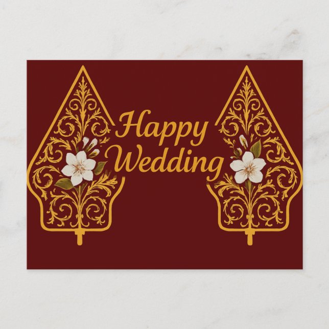 Happy Wedding Postcards  Postkarte (Vorderseite)