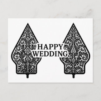 Happy Wedding Postcards  Postkarte