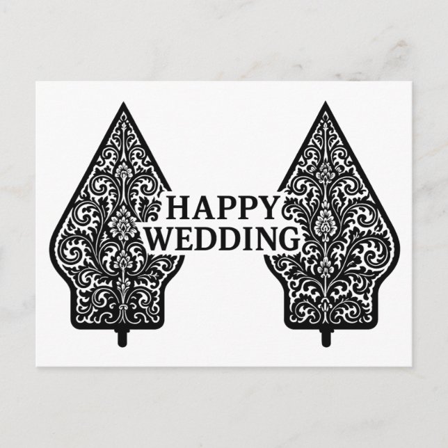 Happy Wedding Postcards  Postkarte (Vorderseite)