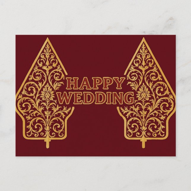 Happy Wedding Postcards  Postkarte (Vorderseite)