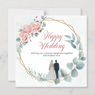 HAPPY WEDING MAGNETEINLADUNG
