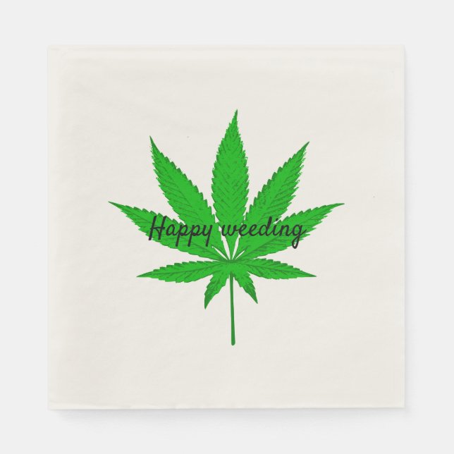 Happy Weeding Wedding Pub Serviette (Vorderseite)