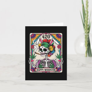 Happy Weedster Osterskelett Rauchen Unkraut Tarot Karte