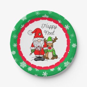 Happy Weihnachten Weihnachten und Weihnachten der Pappteller