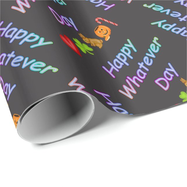 Happy Welcher Tag Geschenkpapier (Rolleneckpunkt)