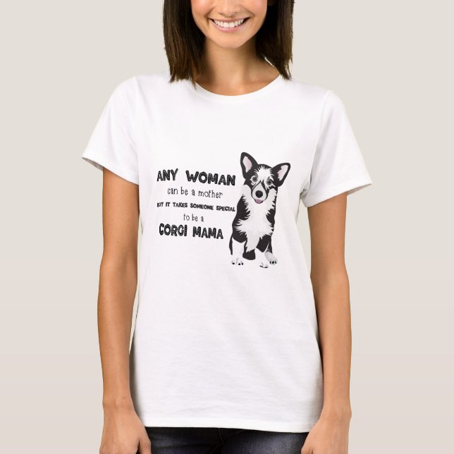 Happy Welsh Corgi Pembroke - CORGI MAMA T-Shirt (Vorderseite)