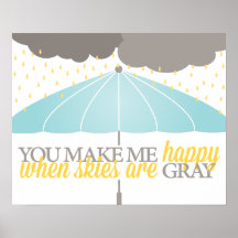 Happy, wenn Skies grau gedruckt sind