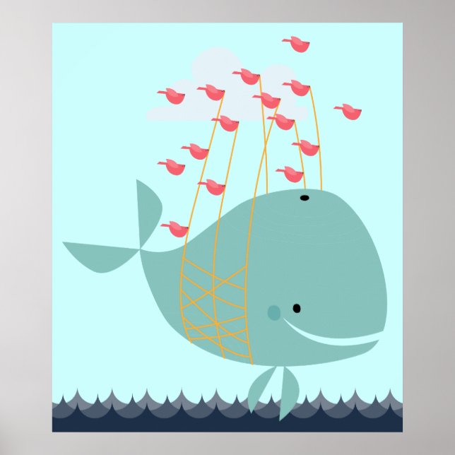 Happy Whale Poster (Vorne)