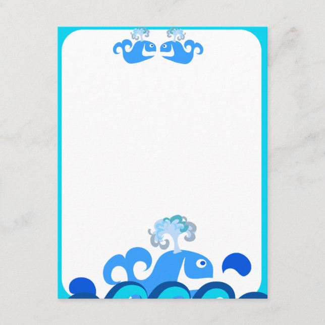 Happy Whale Stationery! Mitteilungskarte (Vorderseite)